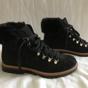 INC Lace-up Bling Combat Boot